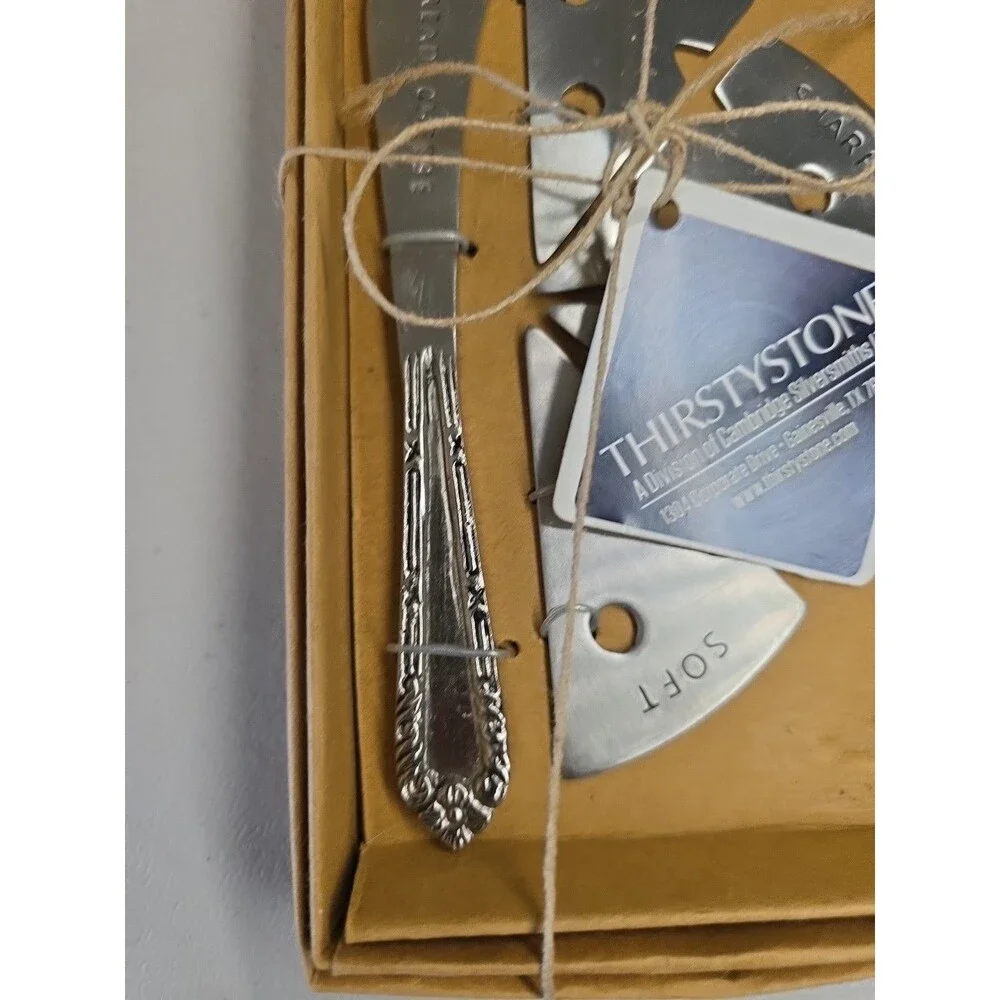 Thirstystone Cheese Markers Spreader Hand-Stamped Medium Sharp Hard Soft NIB